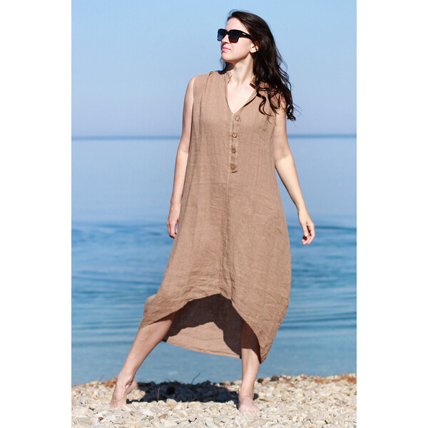 Glara Dámske letné šaty 100% lan 44588801