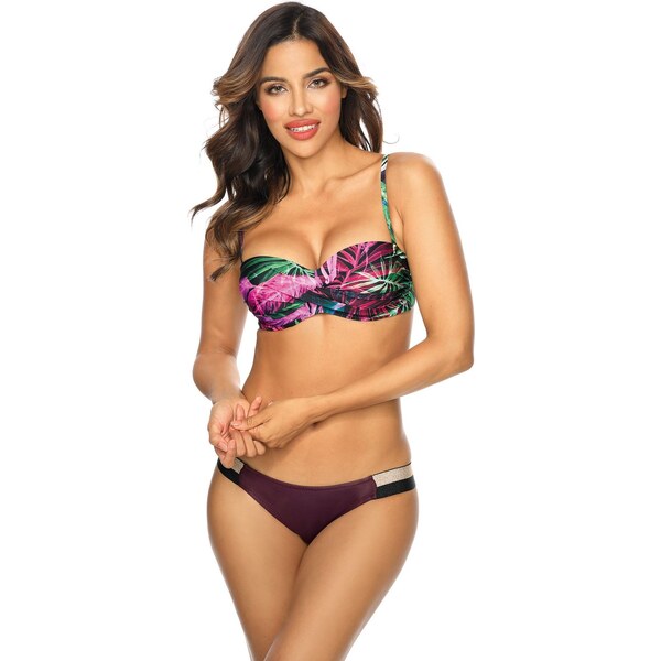 Vínové dámske bikiny so vzormi Etna N2-76/GW farba 426 44602053