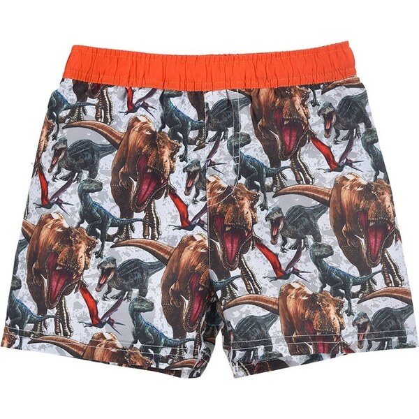 JURASSIC WORLD Chlapčenské oranžovo-sivé plavecké šortky - Jurský svet 44602069