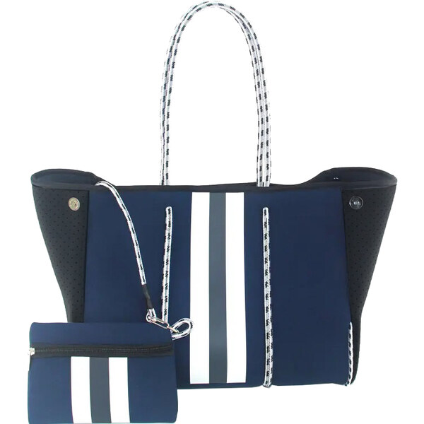 KONO Neoprenová dámska plážová taška vodeodolná modro-čierna JG118 44604246