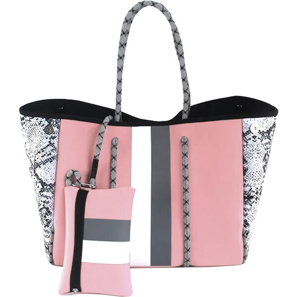 KONO Neoprenová dámska plážová taška vodeodolná lososovo ružová JG047 44608192