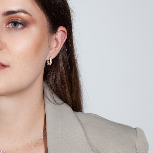 Lillian Vassago Zlaté visiace náušnice so zirkónmi LLV98-GER095 46723992