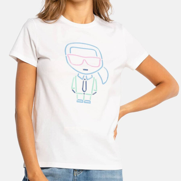 Dámské bílé triko Karl Lagerfeld 55480 44747787