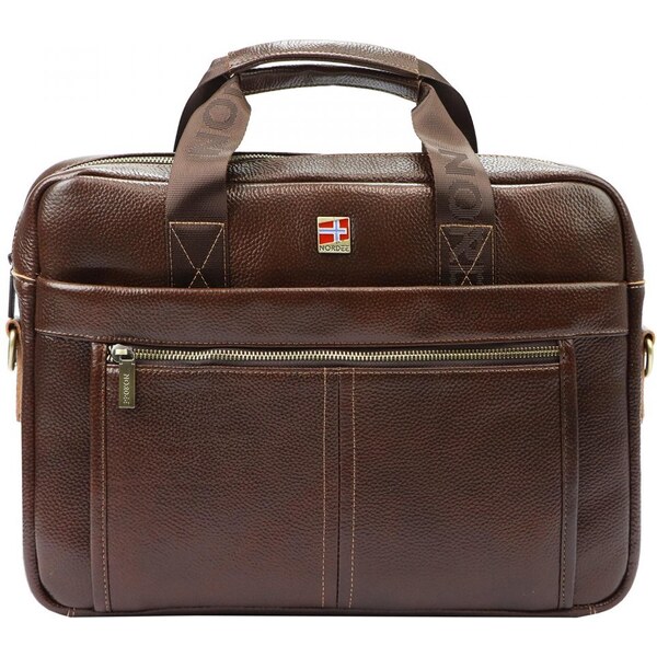 Gregorio Giorgio Pánska kožená taška cez rameno Norman hnedá 44639899