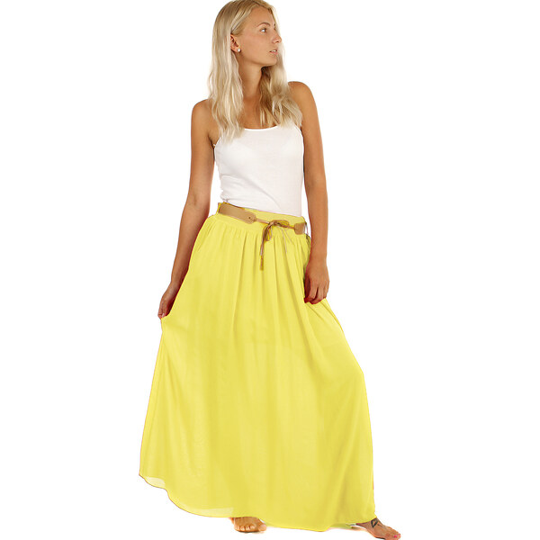 Glara Dámska dlhá sukňa s vreckami 44641703