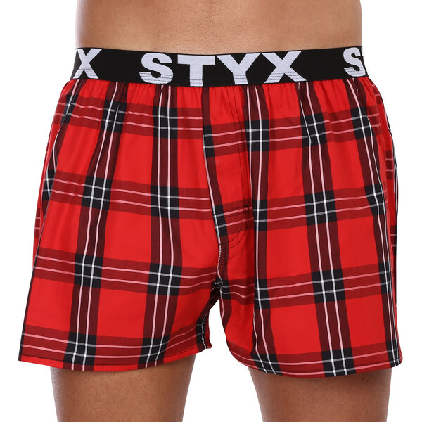 3PACK pánske trenky Styx športová guma viacfarebné (3B10123) 44656725