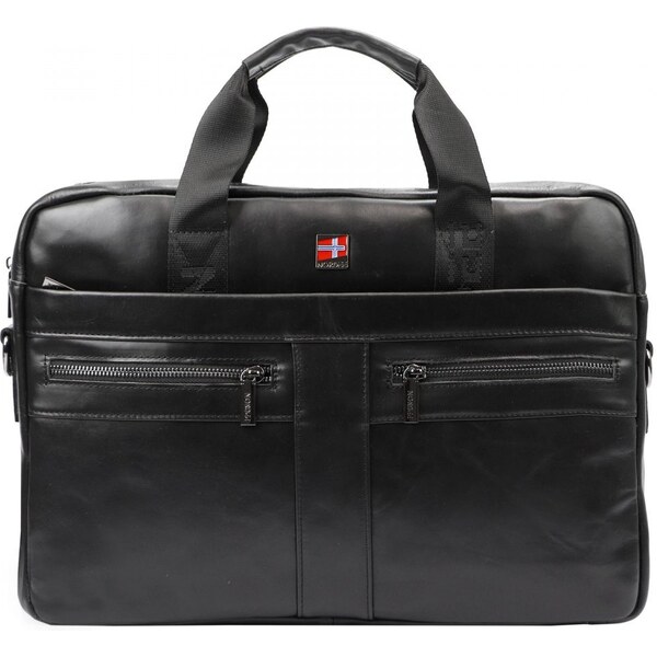Gregorio Giorgio Pánska kožená taška cez rameno Norbert čierna 44656088