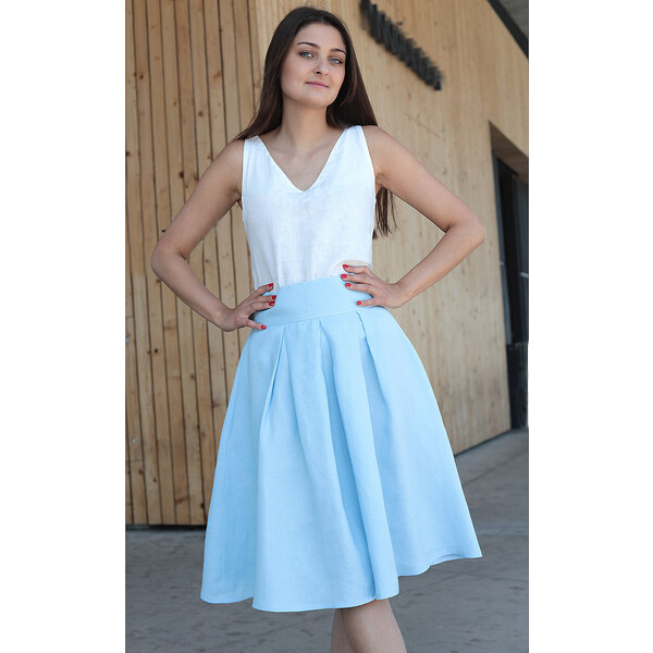 100% lanová jednofarebná sukňa Lotika 47001615