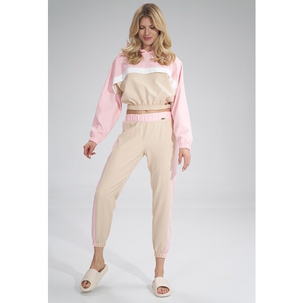 FIGL Béžovo-ružové športové nohavice M756 Beige-Pink 66149574