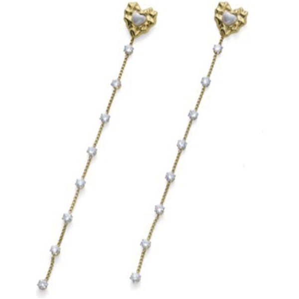 Oliver Weber Slušivé pozlátené náušnice s kryštálmi Varuna 23074G 66580751