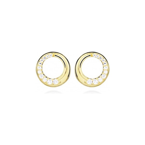 Silver Cat Prekrásne pozlátené náušnice s kubickými zirkónmi SC493 66592410