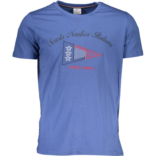 SCUOLA NAUTICA Modré pánske tričko Nautical School 64705112