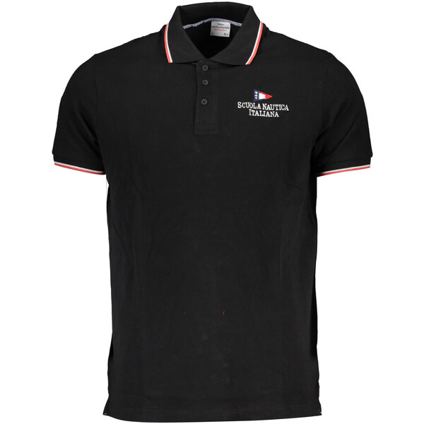 SCUOLA NAUTICA Čierne pánske polo tričko s krátkym rukávom 64708395