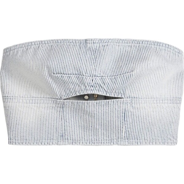 Bershka Top námornícka modrá / pastelovo modrá 54255602