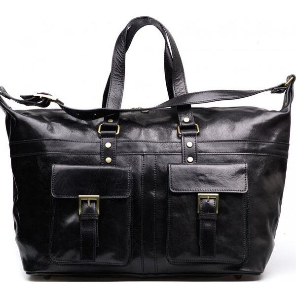 Blaire Kožená cestovná taška Erika čierna 64987475