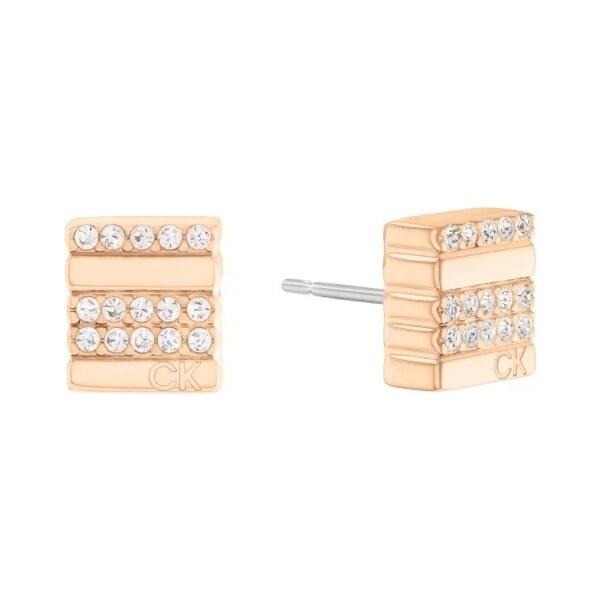 Calvin Klein Krásne bronzové náušnice s kryštálmi 35000372 66592460