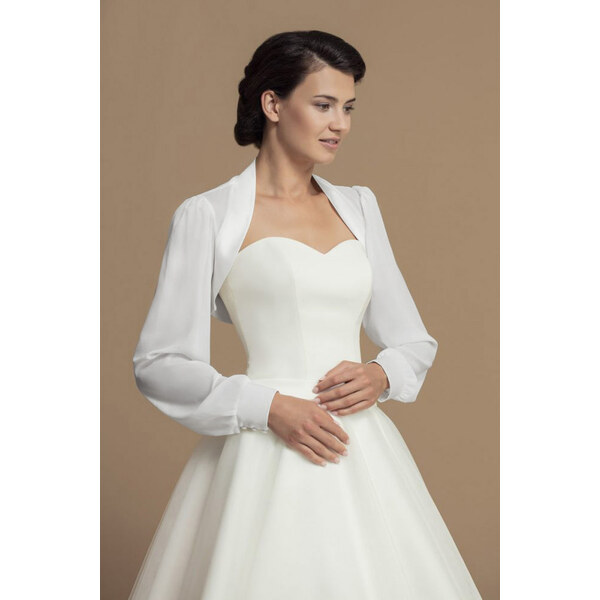 Glara Šifónové bolerko s balónovými rukávmi 44714423