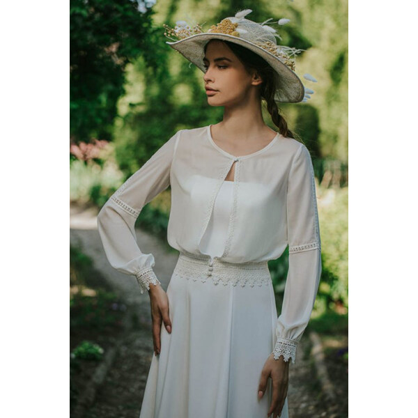 Glara Boho bolerko s čipkami 44714425