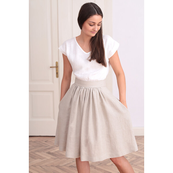 100% lanová áčková sukňa Lotika 48301349