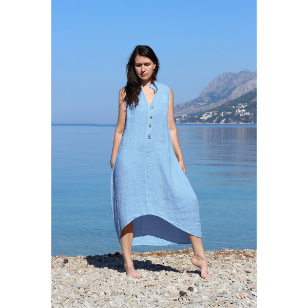 Glara Dámske letné šaty 100% lan 44714419