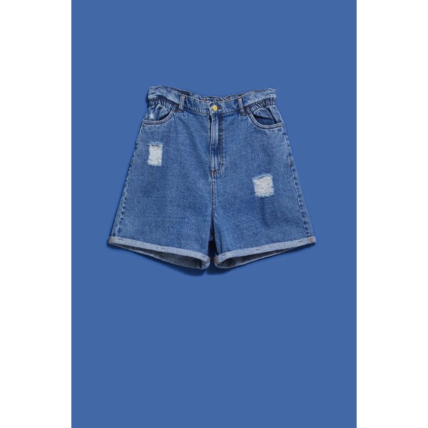 Moodo WOMENS SHORTS L-SH-4004 BLUE 64625847