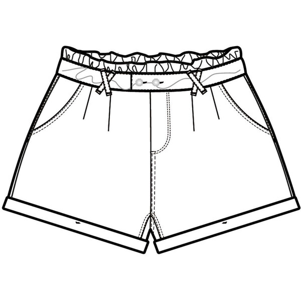 Moodo WOMENS SHORTS L-SH-4002 WHITE 50687724