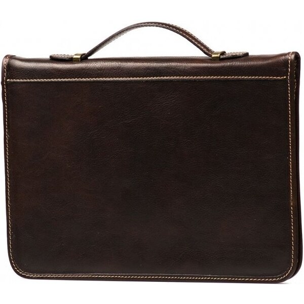 Blaire Kožená taška na dokumenty Ezra tmavo hnedá 64988019