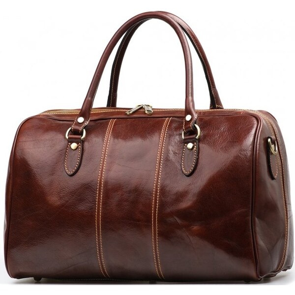 Blaire Kožená cestovná taška Verity hnedá 64987492