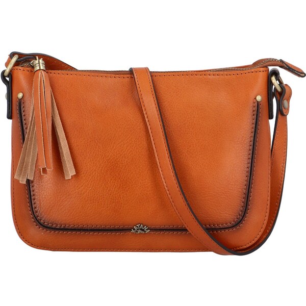 Dámska kožená crossbody kabelka svetlo hnedá - Katana Sinula koňak 45385062