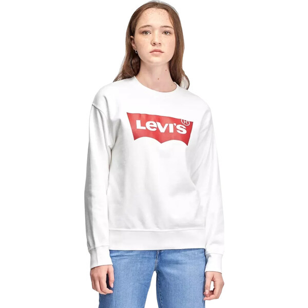 Biela mikina Levis Graphic Standard Crew Hoodie 186860011 35089415