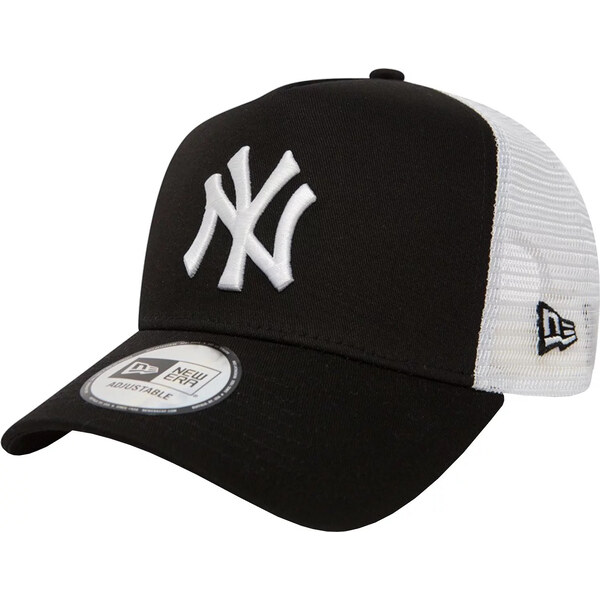 Čierno-biela šiltovka New Era New York Yankees MLB Clean Trucker Cap 41327173