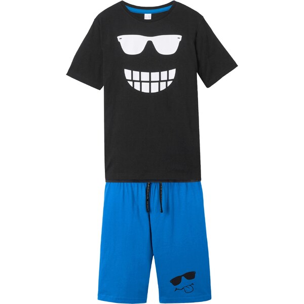 bonprix Tričko a krátke nohavice (2-dielna sada), farba čierna 45362562