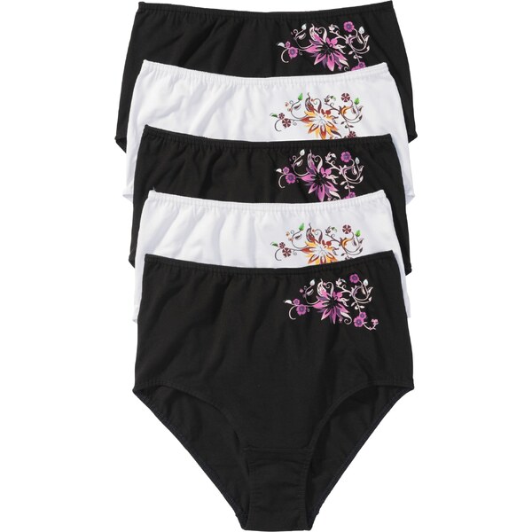 bonprix Vysoké nohavičky (5 ks), farba čierna 44733569