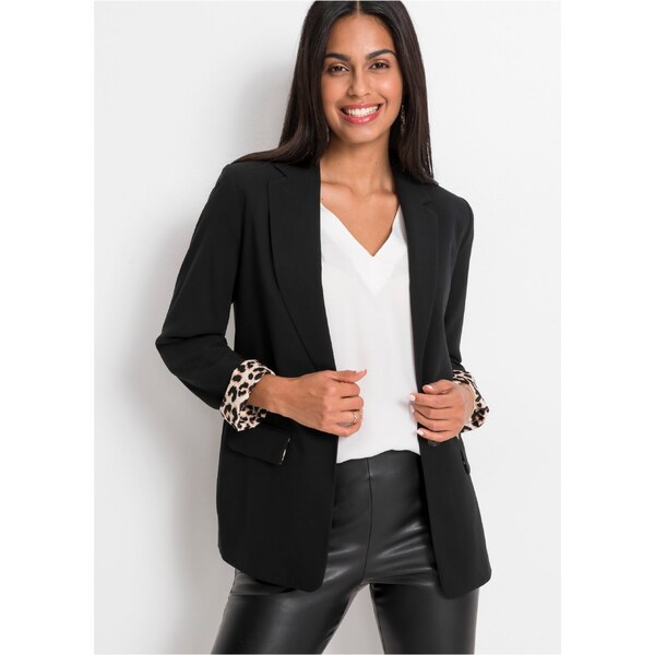 bonprix Dlhý blejzer, farba čierna 44790237