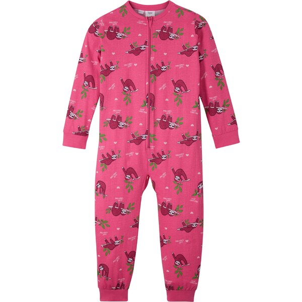 bonprix Pyžamový overal z bio bavlny, farba ružová 44790344