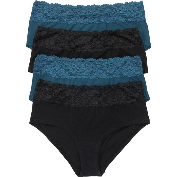 bonprix Maxi nohavičky (4 ks), farba čierna 44793901