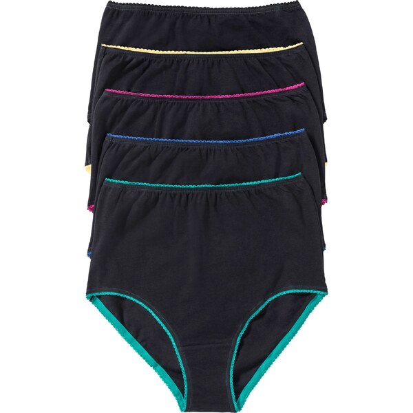 bonprix Vysoké nohavičky (5 ks), farba čierna 44741533