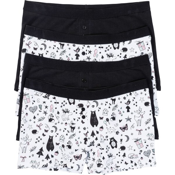 bonprix Dámske boxerky (4 ks), farba čierna 44742140
