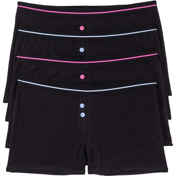 bonprix Dámske boxerky (4 ks), farba čierna 44742628