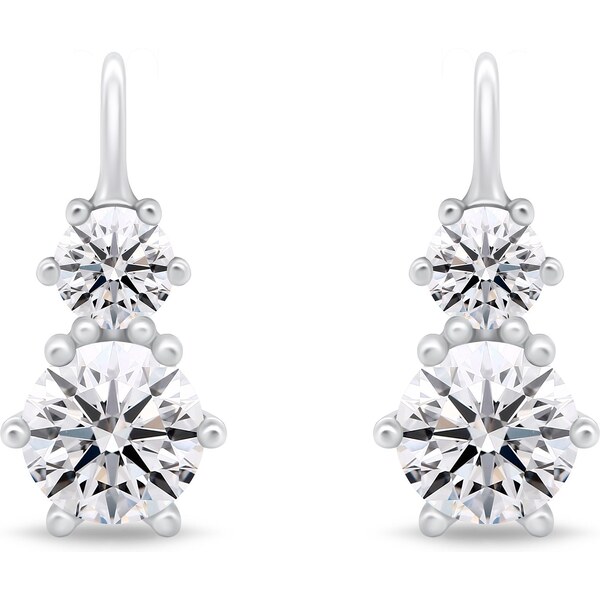 Brilio Silver Trblietavé strieborné náušnice so zirkónmi EA115W 66591191