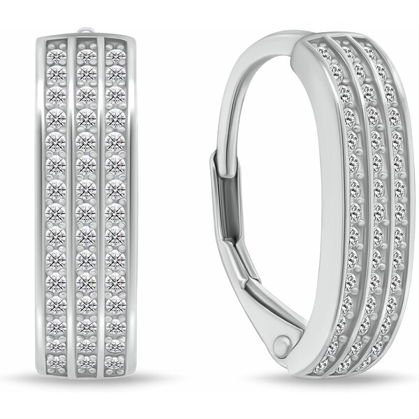 Brilio Silver Nadčasové strieborné náušnice so zirkónmi LME269 66589742