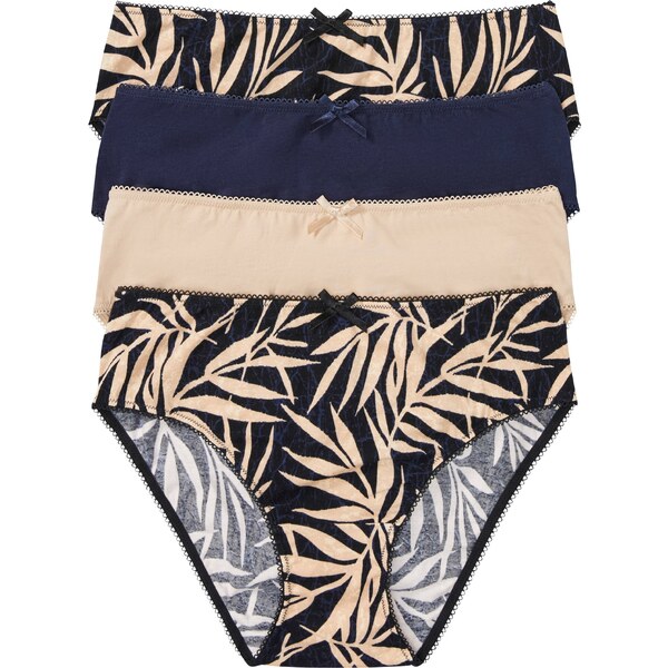 bonprix Maxi nohavičky (4 ks) s bio bavlnou, farba čierna 44827676