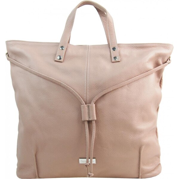 Veľká Kožená ružová dámska kabelka do ruky / batoh Patrizia Piu 44826491