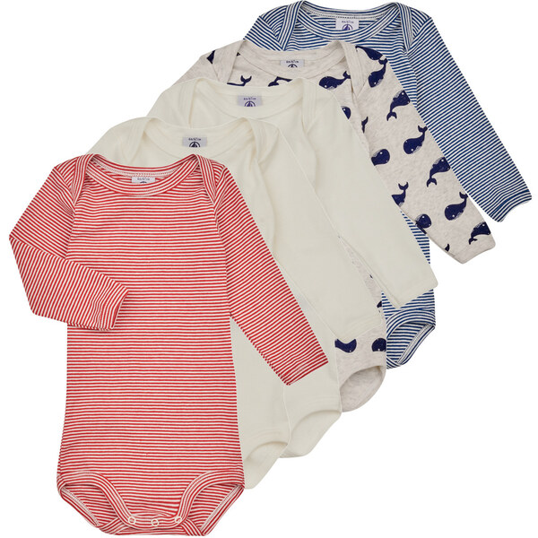 Petit Bateau Pyžamá BODY US ML BALEINE PACK X5 Petit Bateau 44933940