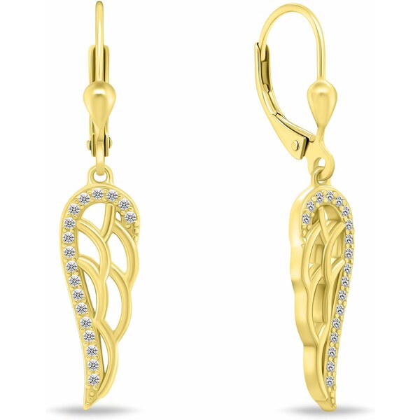 Brilio Silver Krásne pozlátené náušnice Anjelské krídlo EA330Y 66594850