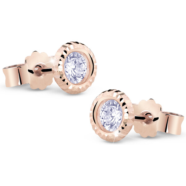 Cutie Jewellery Nežné náušnice z ružového zlata so zirkónmi Z5024-20 66588747