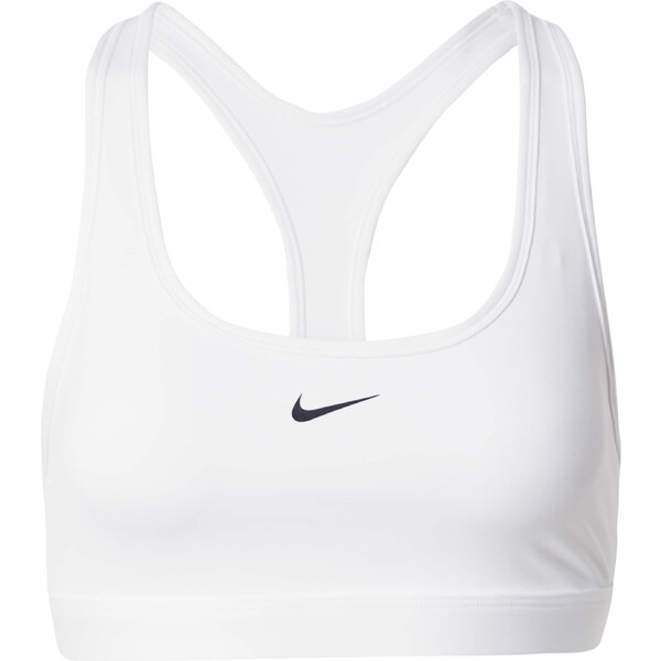 NIKE Športová podprsenka Swoosh čierna / biela 45925328