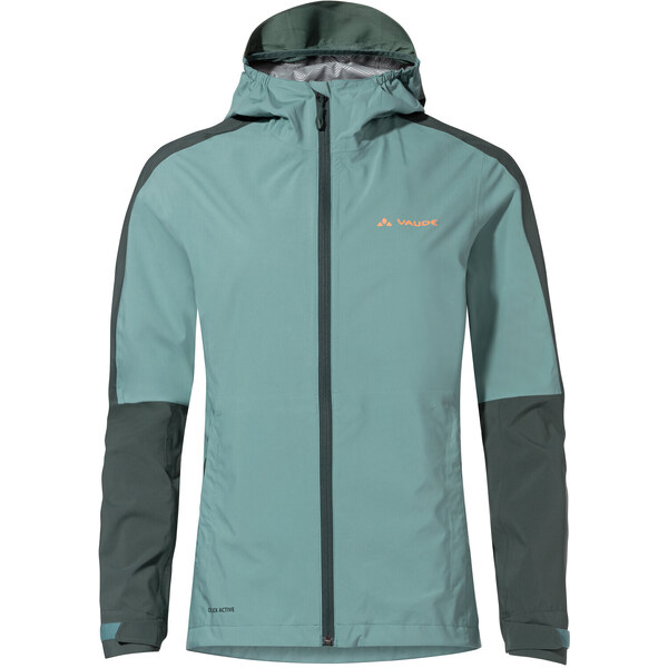 Vaude Moab Rain Jacket II cyklistická bunda, dámska, šedo-modrá/zelená 44932558