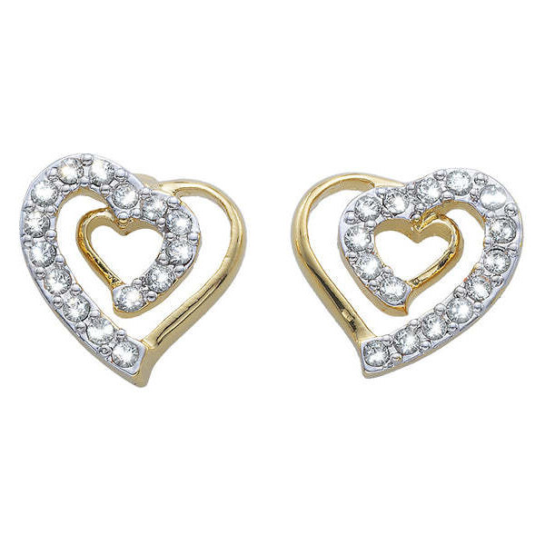 CRYSTalp Nadčasové pozlátené náušnice s kryštálmi Swarovski Solitare 66584105