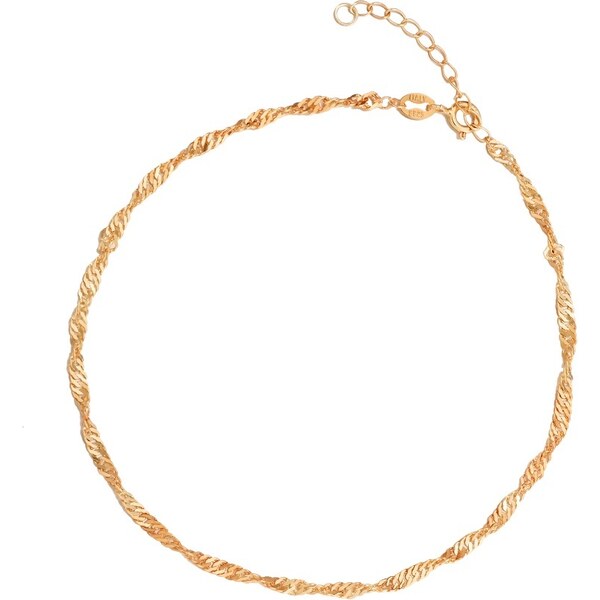 Olivie Strieborná retiazka na nohu 23-26cm SINGAPORE ROSE 7638 44988199